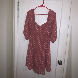 NWT Pink/mauve polka dot dress